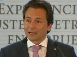 Emilio Lozoya Austin, durante el marco de la inauguración del Seminario sobre la Experiencia de Clusters Petroleros en Noruega. ESPECIAL /