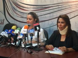 Las diputadas Celia Fausto (i) y Gabriela Andalón piden cuidar legalidad en trámite de iniciativa sobre Participación Ciudadana. TWITTER / @LegislativoJal