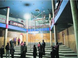 Funcionarios del Ayuntamiento de Guadalajara visitaron ayer el Teatro Torres Bodet para dar cuenta del avance de las obras. ESPECIAL / O. Anguis