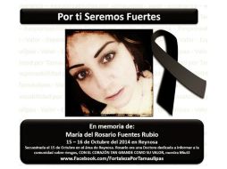 La página de Facebook Valor por Tamaulipas dio a conocer el presunto plagio y homicidio, además de lamentar la situación. FACEBOOK / Valor por Tamaulipas