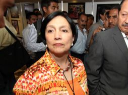 La secretaria Amalia García expresa la preocupación y el agravio que significa la agresión y desaparición de los estudiantes. NTX / ARCHIVO