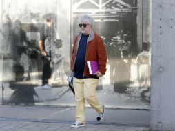 Almodóvar comenta que su visita al Festival Lumière ha supuesto una ''feliz pausa'' dentro de su nuevo proyecto. EFE / G. Horcajuelo