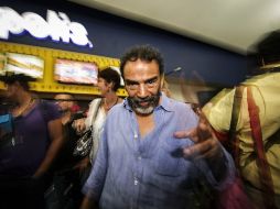 El actor Damián Alcázar, que en la cinta interpreta al vocalista de una banda de rock, asiste a  proyección en el festival de Morelia. EL INFORMADOR / J. Mendoza