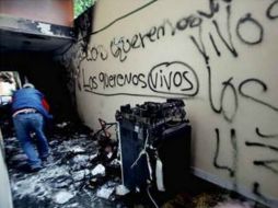 El Comité Estudiantil de la Normal Rural de Ayotzinapa ni se deslinda ni se atribuye esos hechos. TWITTER / @El_Universal_Mx