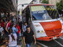 La marcha de transportistas, programada para este jueves, para exigir regresar la tarifa a siete pesos, fue suspendida. EL INFORMADOR / F. Atilano