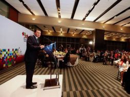 Miguel Ángel Osorio Chong en su participación de la V Reunión Plenaria de la Copecol. TWITTER / @osoriochong