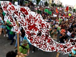 Manifestantes de todo el país muestran su indignación por la ola de violencia que sufre México. EFE / ARCHIVO