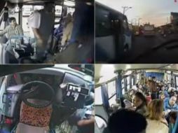 El conductor tuvo que parar la unidad para levantarse y ofrecerle su asiento a la mujer. YOUTUBE / Pablo Alvear