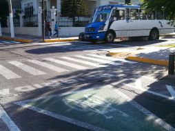 Los triángulos indicarán la prioridad al paso de ciclistas. EL INFORMADOR / A. Hinojosa