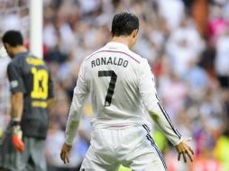 Cristiano Ronaldo festeja el punto logrado con un penal. AFP / D. Pozo