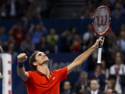 Con esta victoria, Federer suma el quinto título de esta temporada y el número 82 de su carrera. AFP / F. Coffrini