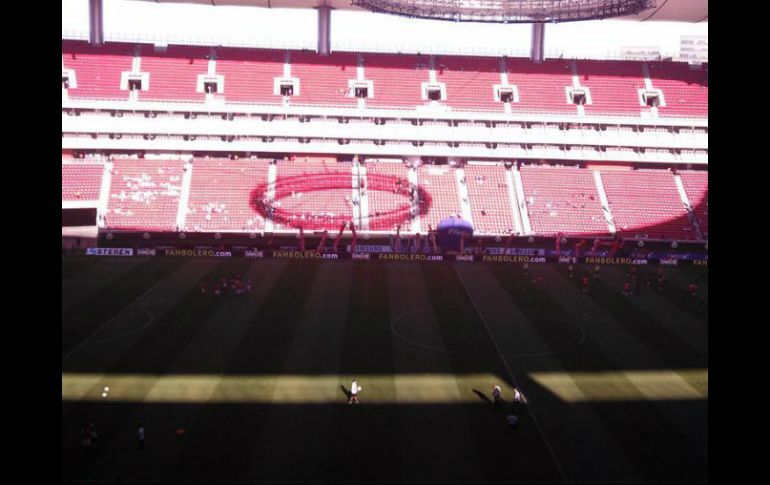 Así lucía el estadio Omnilife minutos antes del juego entre Chivas y Xolos. EL INFORMADOR / J. Robles