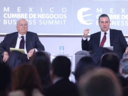 Claudio González Laporte y Gerardo Gutiérrez Candiani resaltan que se necesita la misma voluntad política que el Pacto por México. SUN / A. Ojeda