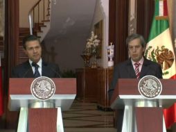 Peña Nieto recibió en Los Pinos al gobernador interino de Guerrero, Rogelio Ortega. TWITTER / @PresidenciaMX