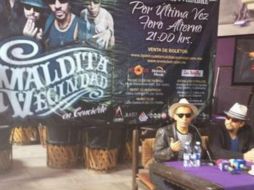 El grupo ofreció una rueda de prensa en un restaurante de la ciudad. TWITTER / ALSA Producciones