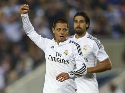 Javier Hernández ya lleva cuatro goles con la playera blanca. EFE / T. Albir