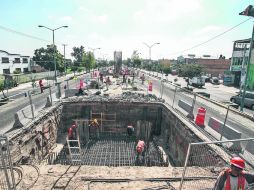 Avenida Juan Pablo II. Debido a las obras de la Línea 3 del Tren Ligero, los árboles del camellón centran han sido retirados. EL INFORMADOR / A. García