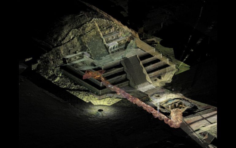 En el desnivel del túnel se habría alojado el manto freático que termina de dar el toque de paisaje ritual del inframundo. EFE / ARCHIVO