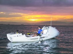 'Voy solo y mi alma en esta cascarita remando desde España hasta México.' Abraham Levy EL INFORMADOR / P. Fernández