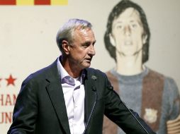 Cruyff estuvo en el preestreno de un documental de 40 años de su llegada a Cataluña. EFE / A. Dalmau