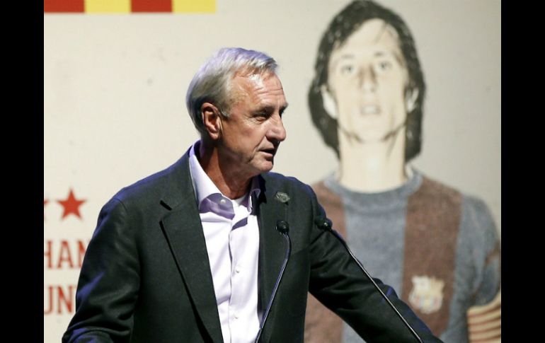 Cruyff estuvo en el preestreno de un documental de 40 años de su llegada a Cataluña. EFE / A. Dalmau