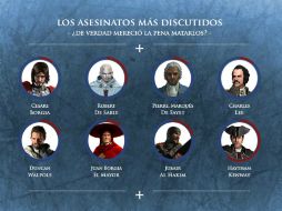 Elige si los templarios más influyentes merecían morir o no. ESPECIAL / assassinscreedrogue.com