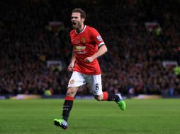 A veinte minutos del final, Mata sella la ventaja del United con un tanto desde fuera del área. AP / N. Potts