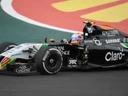 La velocidad del Force India le acarreó dificultades al mexicano, ya que no tuvo la práctica dos. AFP / V. Almeida