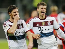 Xabi Alonso y Thomas Müller son fundamentales en el esquema de Guardiola. AP / M. Probst