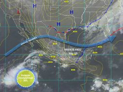 Pronostican cielo predominantemente nublado en Jalisco y posibilidad de fuertes lluvias sin riesgo para las costas del estado. ESPECIAL / smn.cna.gob.mx