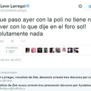 Arresto de Larregui, sin relación con discurso: Ocesa