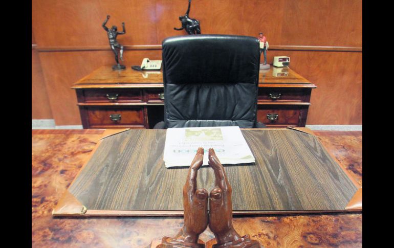 La réplica de la oficina de Don Jorge Álvarez del Castillo Zuloaga está celosamente resguardada en un espacio del inmueble. EL INFORMADOR / A. Hinojosa