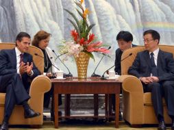 Durante su reunión con Han Zheng, el Mandatario y éste dialogaron sobre temas de interés común. SUN / Presidencia