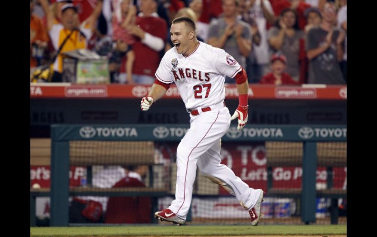 Considerado como el pelotero más completo, Trout tuvo 36 jonrones y 111 carreras impulsadas. AP / A . Gallardo