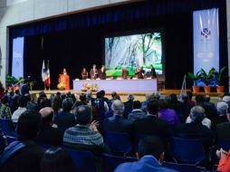 La Ceremonia de Cambio de Rector dio inicio a las 19:00 horas en el Auditorio Pedro Arrupe de la Universidad. TWITTER / @ITESO