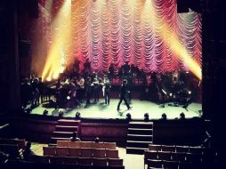 Imagen del ensayo en el Teatro Juárez de Guanajuato previo a la presentación que se realizará mañana domingo. TWITTER / @SAMOALLSTAR
