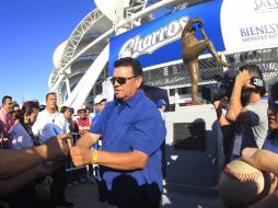 La escultura del 'Toro' es de la época cuando estuvo como jugador de los Charros. EL INFORMADOR / M. Vargas