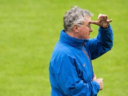 Hiddink con Holanda sólo ha sumado tres puntos en tres partidos disputados. EFE / K. Van Weel