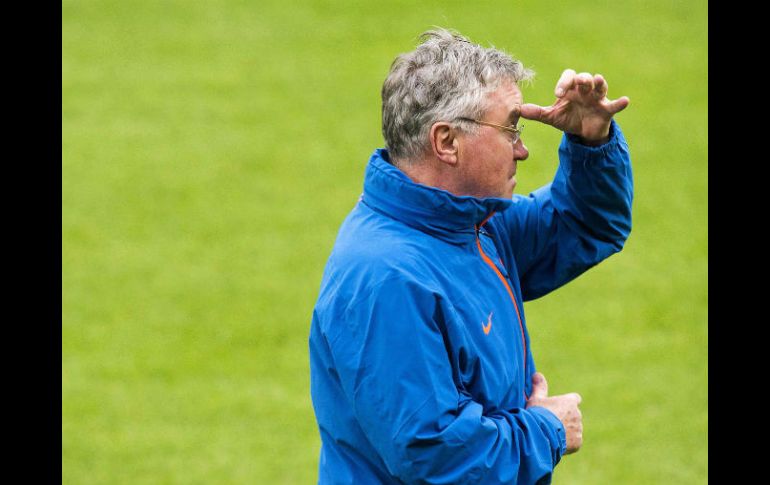 Hiddink con Holanda sólo ha sumado tres puntos en tres partidos disputados. EFE / K. Van Weel