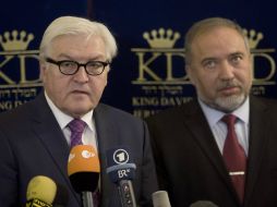 El canciller israelí Lieberman se reúne con su homólogo alemán Steinmeier. EFE / A. Sultan