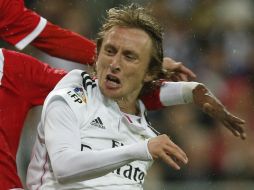 Luka sufrió un tirón en la ingle izquierda, el club Merengue está pendiente de su evolución. EFE / ARCHIVO