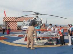 El menor llega a Guadalajara en condición delicada. TWITTER / ‏@FiscaliaJal