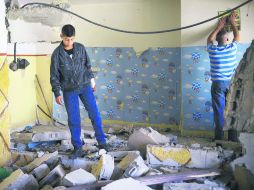 CASTIGO. Así quedó la casa de Abdel Rahman al- Shaludi, autor de un ataque en octubre. EFE /