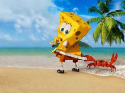 Bob Esponja lleva sus aventuras a una nueva dimensión, con la cinta 'Un héroe fuera del agua'. ESPECIAL / Cortesía Paramunt Pictures