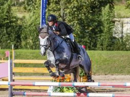 Monarca. Juan Pablo Gaspar, montando 'Actrice Z', en el Club Hípica. EL INFORMADOR / A. Hernández
