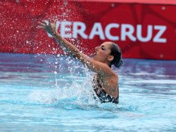 La tapatía Nuria Diosdado durante la prueba de solo libre de nado sincronizado. NTX / G . Durán