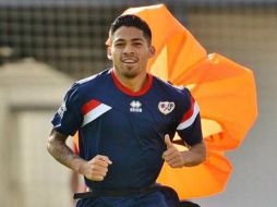 Javier Aquino en un entrenamiento con el Rayo Vallecano. TWITTER / @JavierAquino7