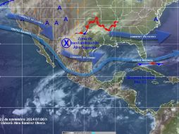 Se pronostican temperaturas menores a 0 grados Celsius, con heladas, en zonas altas de Chihuahua y Durango. ESPECIAL / smn.cna.gob.mx