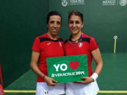 La dupla de Rosa María Flores y Paulina Castillo se impone a sus rivales de Venezuela. TWITTER / @JVeracruz2014
