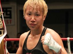 La boxeadora asiste al cierre de 'Boxeando por un México seguro' en Monterrey. ESPECIAL / wbcboxing.com